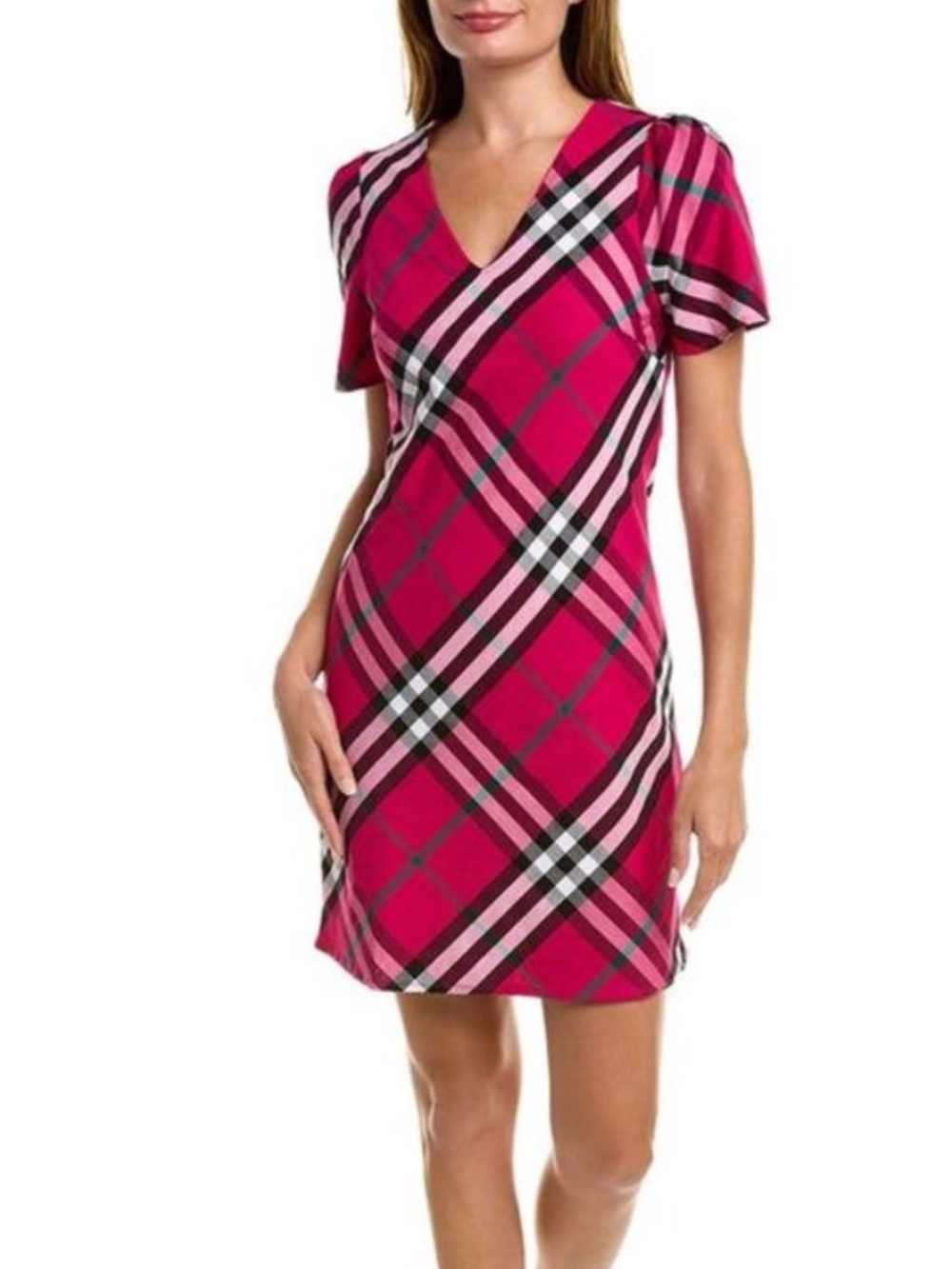 Duffield Lane Hailey Pink Plaid Shift Dress Size XS